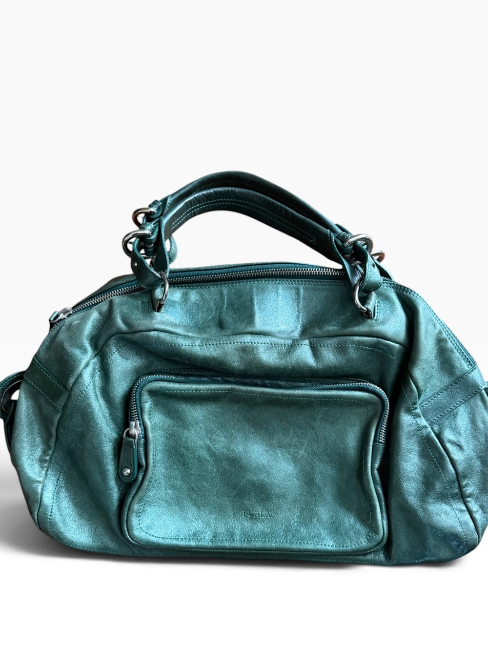 Furla Teal Leather Bag